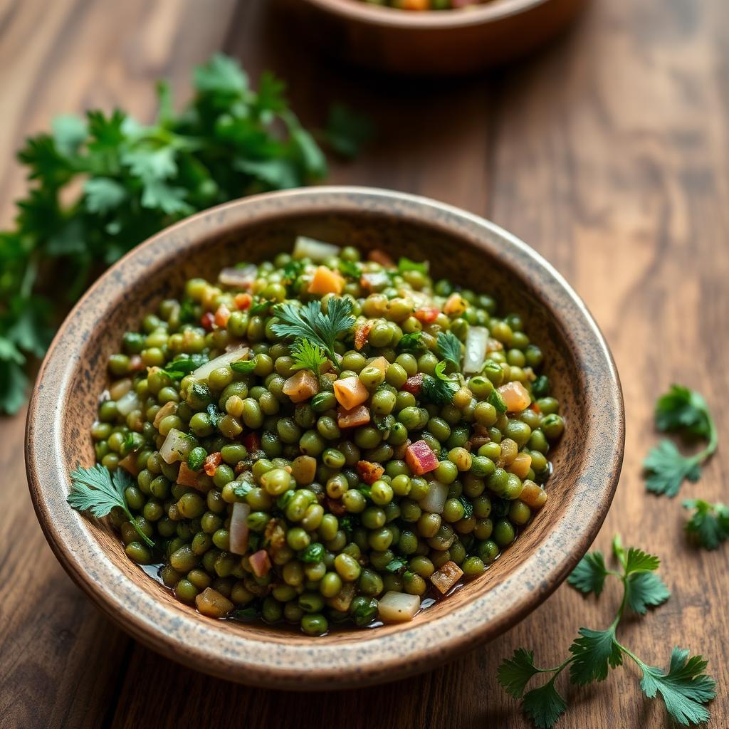 Sıvı Sumaklı Yeşil Mercimek Salatası